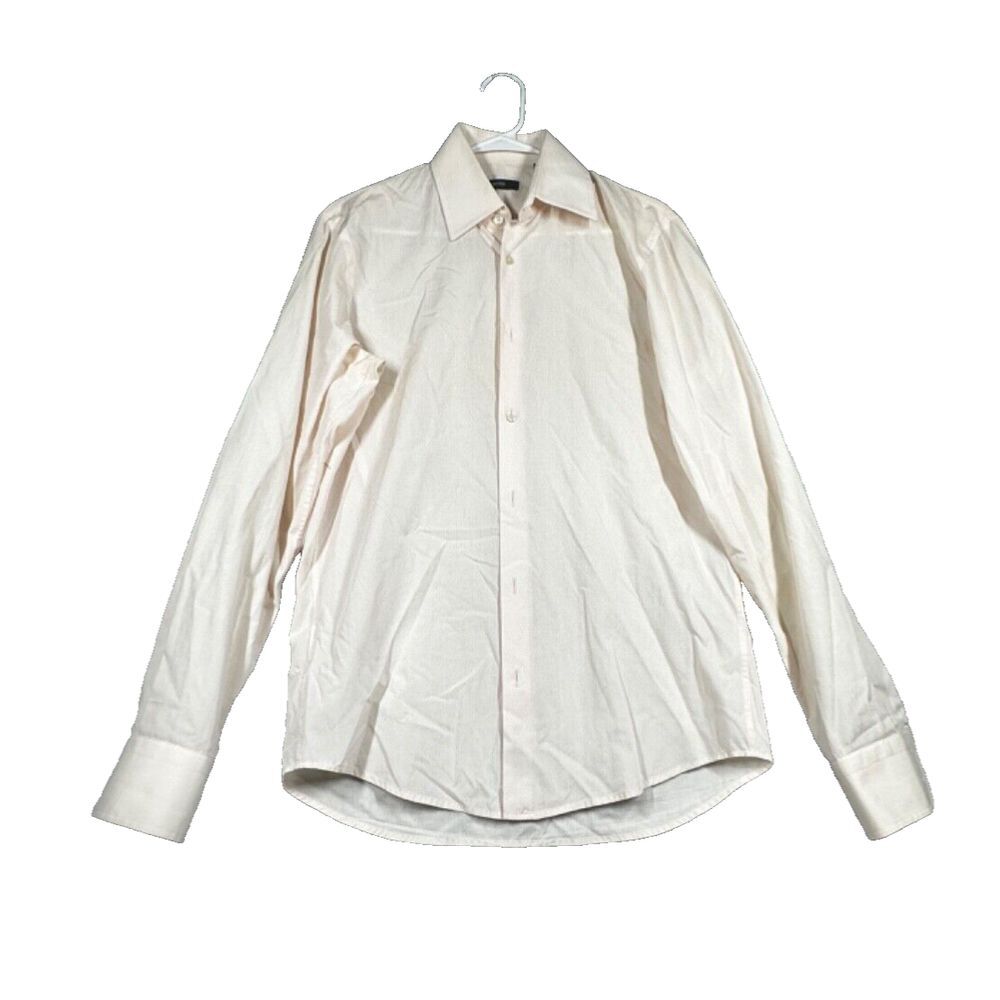 Hugo Boss Dress Shirt Mens 15.5 34/35 Pink‎